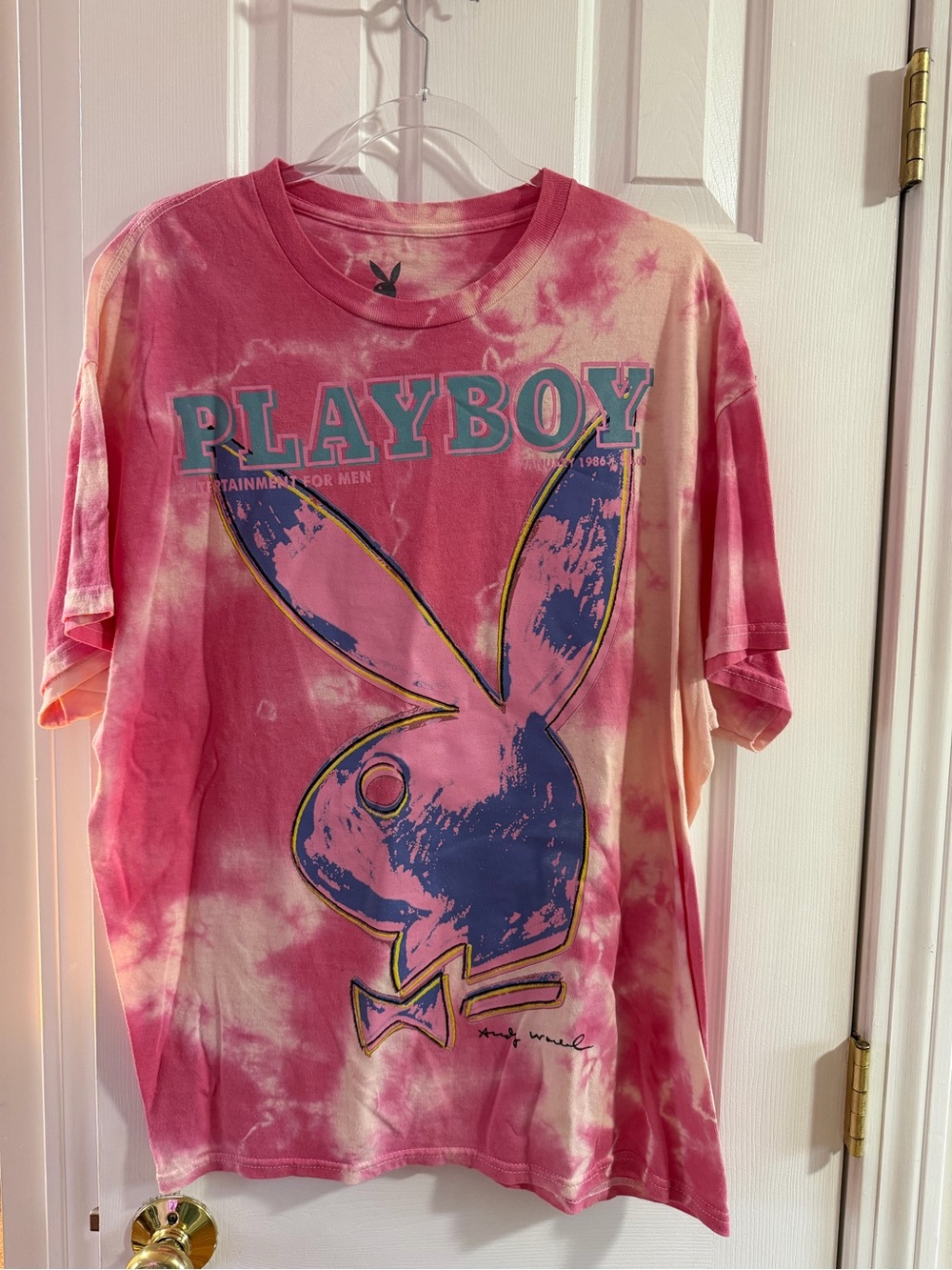 Playboy Pink Tie-Dye Graphic T-Shirt